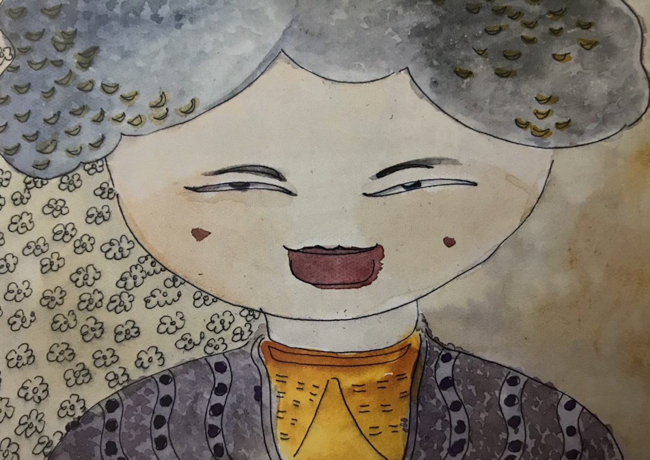 评析:作品取景有蒙太奇的特点,构图饱满,画面色调统一,调色用色沉稳大方,有一定的冷暖关系。不足点就是线的组织不够缜密。