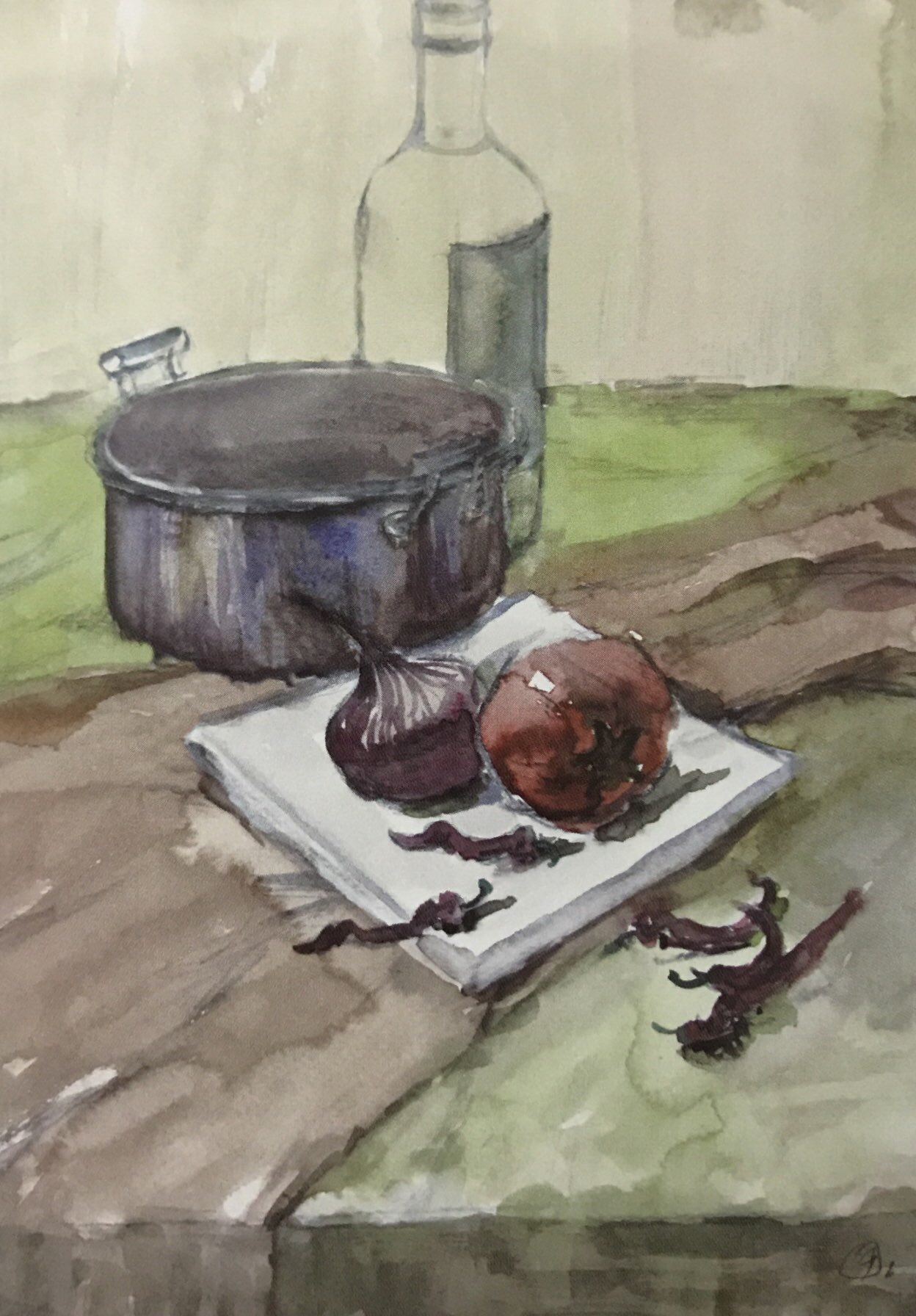 评析:构图得当,造型到位,色调统一稳定,冷暖关系明确,画面具有一定表现力与感染力。