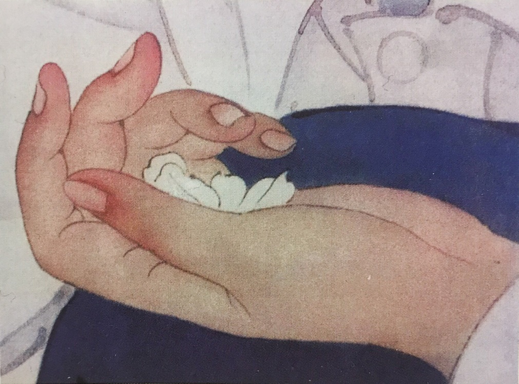 评析:对女性的手部描绘,在线条及用色上都很讲究,中锋用笔,线条要细腻。对手的颜色渲染难点在于对指头的渲染,这幅手部细节图在指头及指甲的处理上值得借鉴。