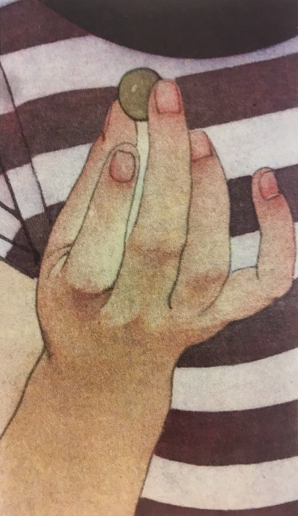 评析:这幅手部的细节图,透视关系处理得很到位。