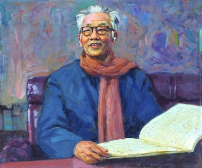 音乐家贺绿汀(油画) 59.5×72.5厘米 1985年 黎冰鸿 中国美术学院美术馆藏 音乐家贺绿汀(油画) 59.5×72.5厘米 1985年 黎冰鸿 中国美术学院美术馆藏