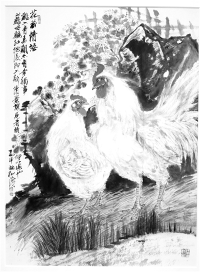 近日,五洲文化中心与江南书画院院长、国家一级美术师宋柏松一起,举办“起舞·金鸡迎春——2017宋柏松丁酉年国画新作展”。50余幅写意鸡画力作,写实的风格,清逸的笔墨,将鸡族各态,绘写得淋漓尽致,给我们展示了一个鸡的世界,送来最吉祥的新年祝福。